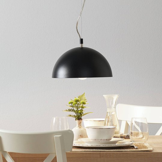 Lucande Maleo hänglampa 30 cm svart