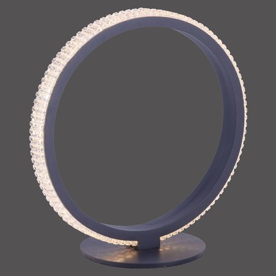 LED-bordslampa Musa, ringformad, svart