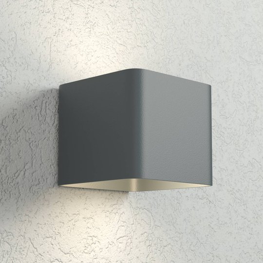 Antracitfärgad LED-vägglampa Dodd