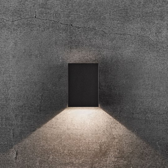 LED-utomhusvägglampa Fold 10 x 15 cm, svart