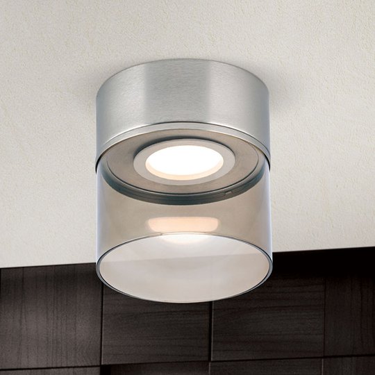 LED-taklampa Francis matt nickel Ø 15 cm