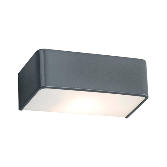 Vägglampa Rauma, grå, bredd 30 cm