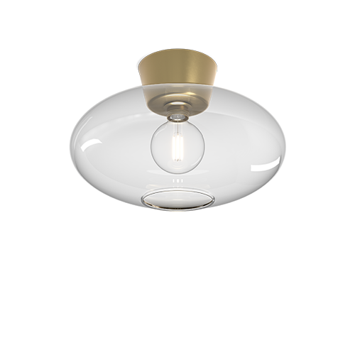 Bullo XL Plafond m. klarglas (Guldfärgad)