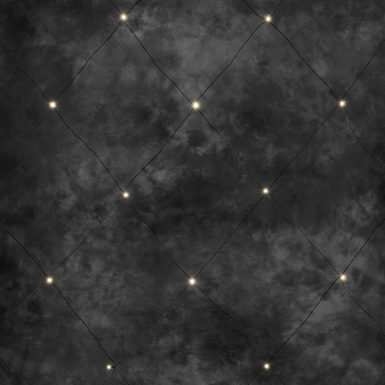 Nät 96 varmvit LED 3x3m (Svart)