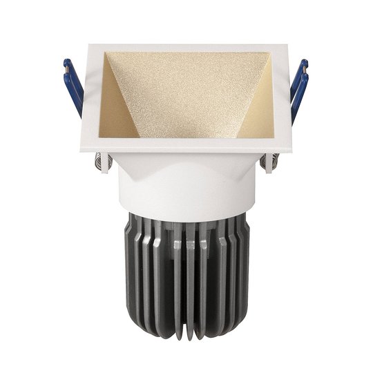 LED-inbyggnadsspot Toodle kantig asymmetrisk, guld