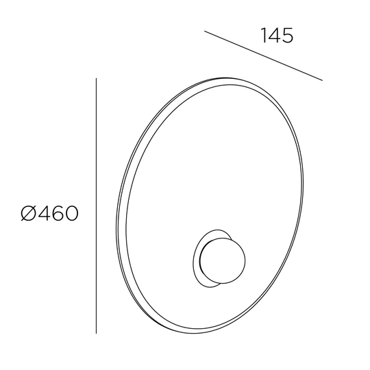 LEDS-C4 Trip vägglampa Ø 46 cm svart
