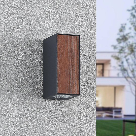 Lucande Cimala LED-vägglampa rätblock, 14,4 cm
