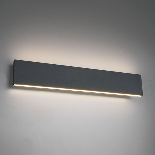 LED-vägglampa Concha 47 cm, antracit