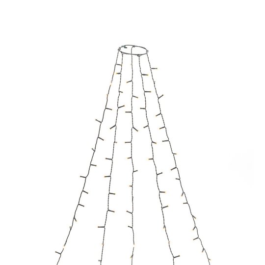 Julgransslinga 180cm LED (varmvit) (Grön)