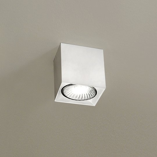 Vit plafondlampa Dau Spot i kubform