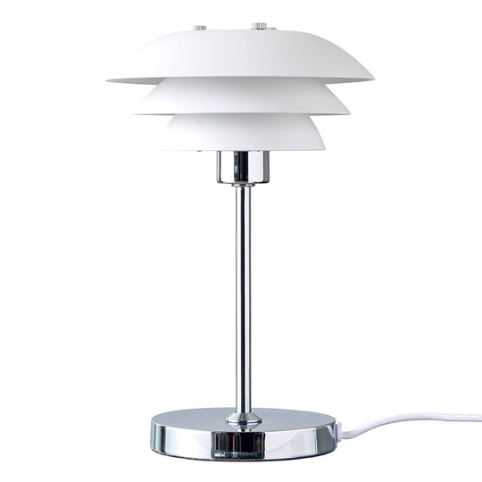 Dyberg Larsen DL16 bordslampa metall vit