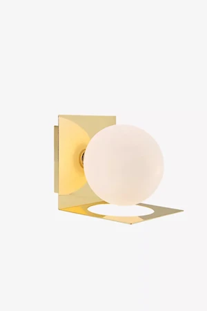 Zenit Vägglampa 1 IP44 Mässing/Opal