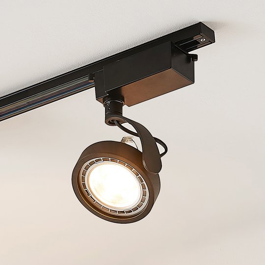 1-fas LED-spotlight Rick i svart