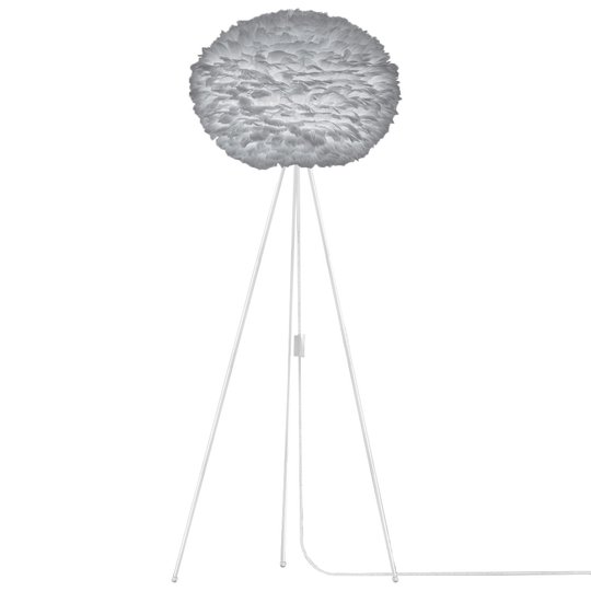 Golvlampa Eos large med trebent stativ – grå