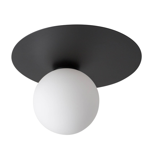 Taklampa Firn, rund, 1 lampa, svart