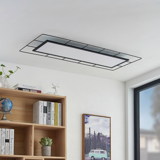 Lindby Khai LED-taklampa, Stepdim, 120x50 cm