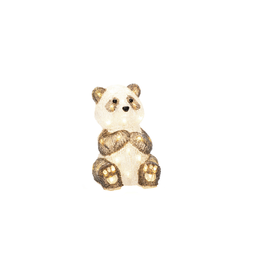 Pandabjörn akryl 27cm 40 Led (Klar)
