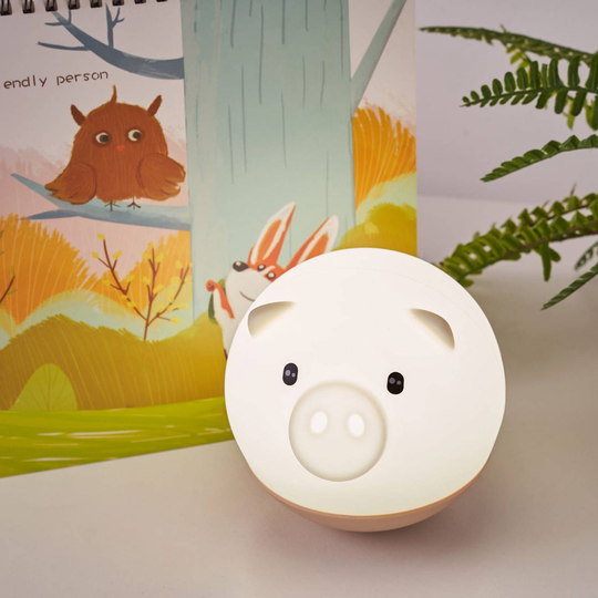 Pauleen Good Night Pig LED-nattlampa, dimbar