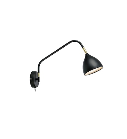 Valencia Vägglampa Svart/Mässing