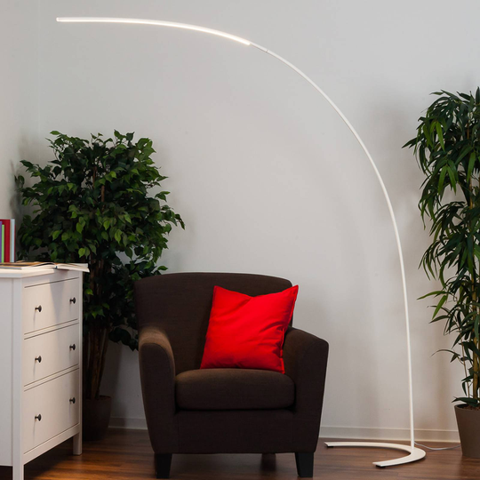 Minimalistisk LED-golvlampa Danua i vitt