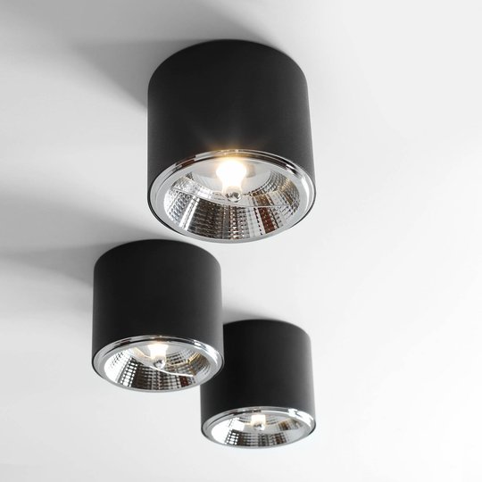 Takspotlight Bot, svart, 1 lampa