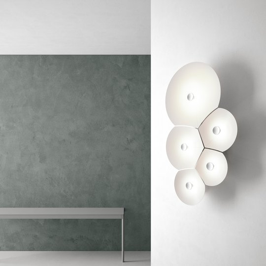 Luceplan Bulbullia LED-vägglampa, 5 lampor