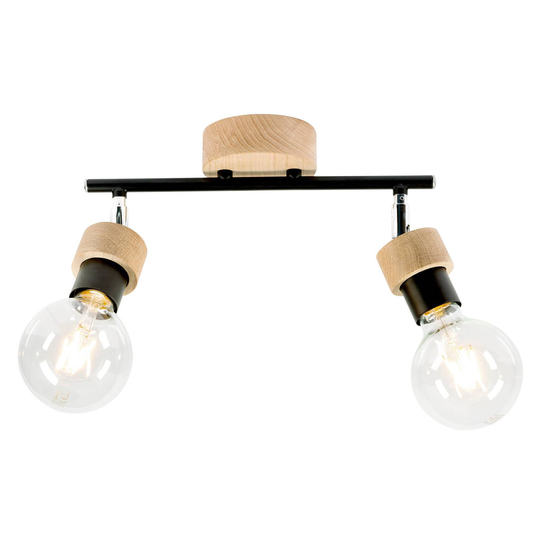 Envolight Merlo taklampa, oljad ek, 2 lampor