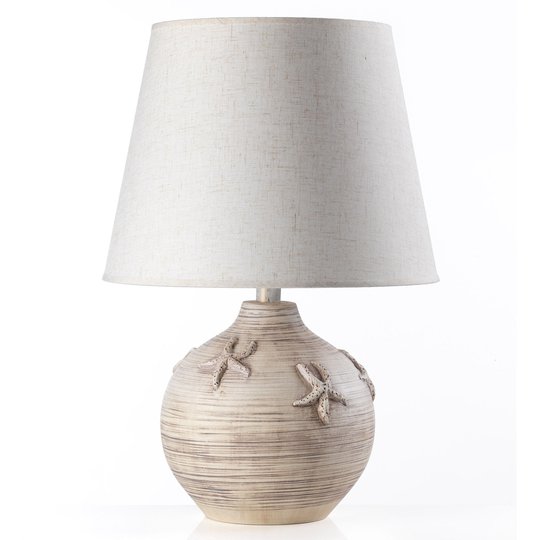 Bordslampa Marina, höjd 61 cm, sjöstjärndekoration