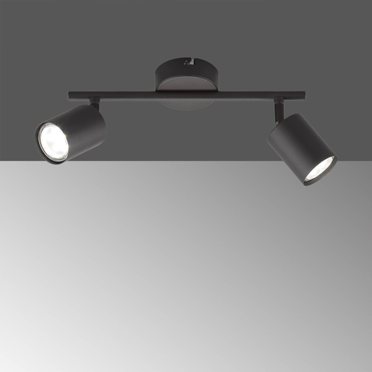 LED-takspotlight Vano svart, 2 lampor