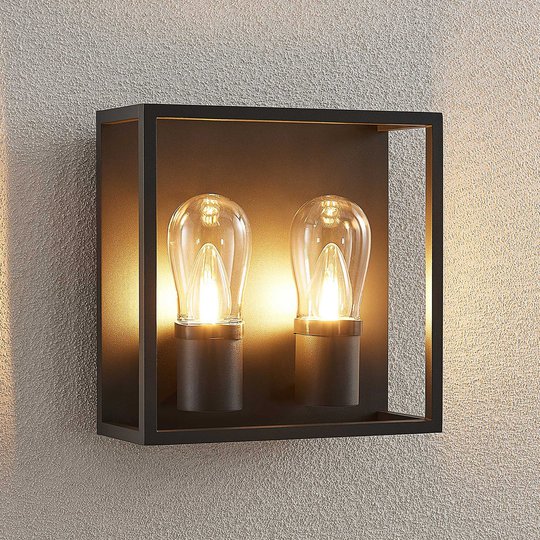Lucande Irmgart utomhusvägglampa, 2 lampor