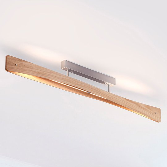 Lucande Lian LED-taklampa, ekträ
