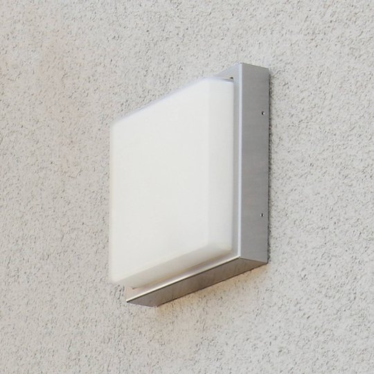 Utomhusvägglampa Quadro rostfritt stål