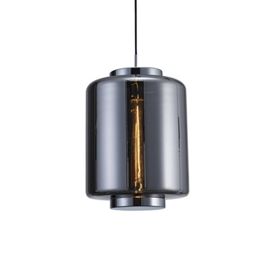 Hänglampa Jarras av glas Ø 30 cm, krom