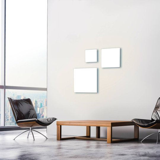 LED-taklampa Canvas justerbar vitfärg, 45 cm