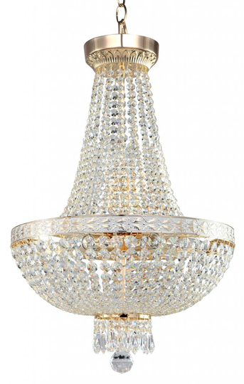 Bella kristallkrona 6L (Mässing/guld)