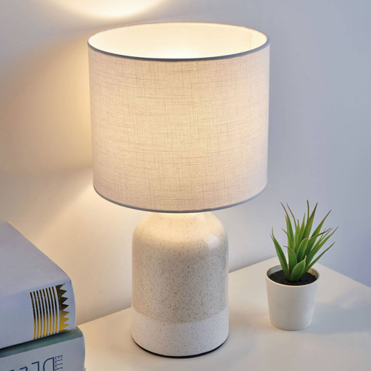 Pauleen Sandy Glow bordslampa i vit och gräddvit