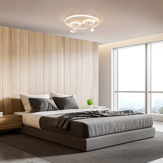 LED-taklampa Ronda, vit, 2 lampor
