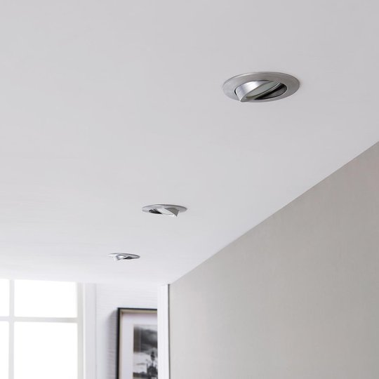 LED-inbyggnadslampa Andrej, rund, alum., 3-pack