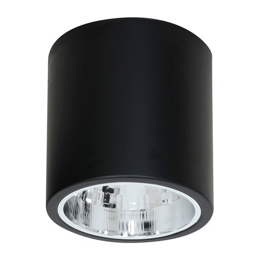 Takspotlight Downlight round i svart, Ø 17 cm