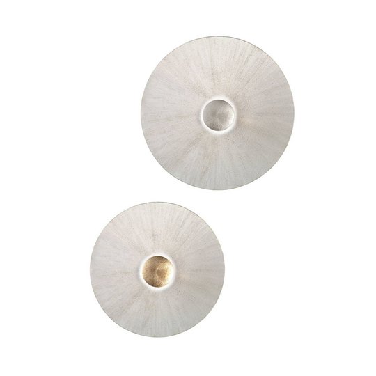 Vägglampa Moon Sun, Ø 62 cm, vit