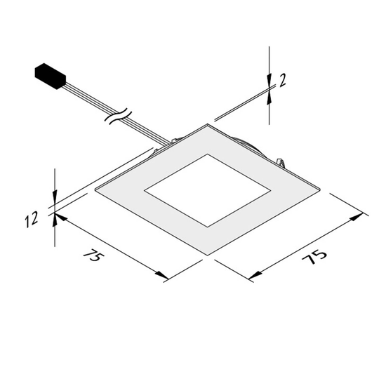 LED-möbelinbyggnadslampa Dynamic FAQ 68 stål 3W