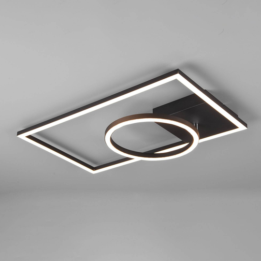 LED-taklampa Verso, dimbar, 3 000 K, svart