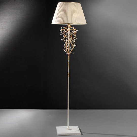 Golvlampa Pompeji creme-guld