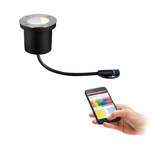 Plug & Shine Golv RGB+ TW Infälld (Silber)