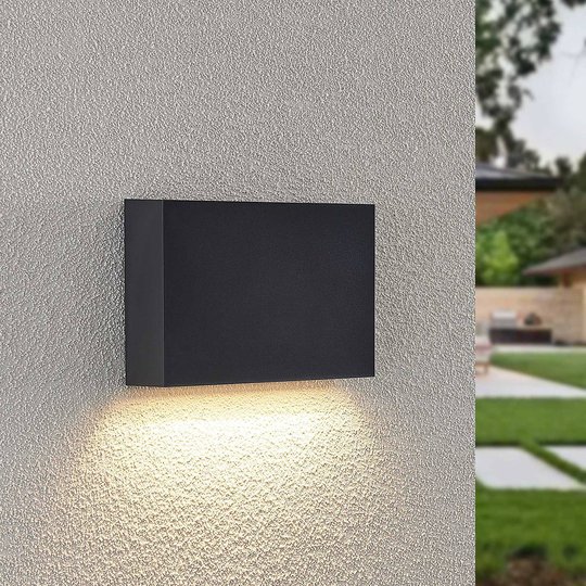 Lindby Jarte LED-utomhusvägglampa, 20 cm down
