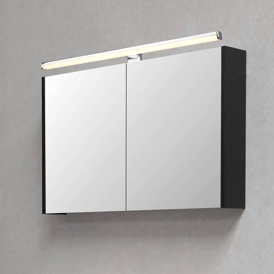 LED-vägglampa Lino, krom/vit