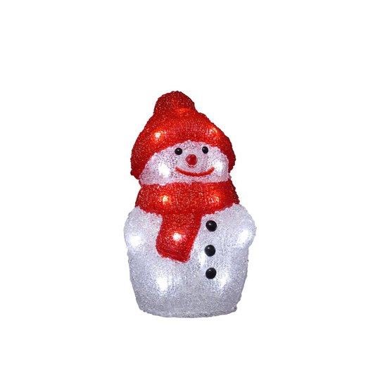 Snögubbe akryl LED 22cm (Klar/transparent)