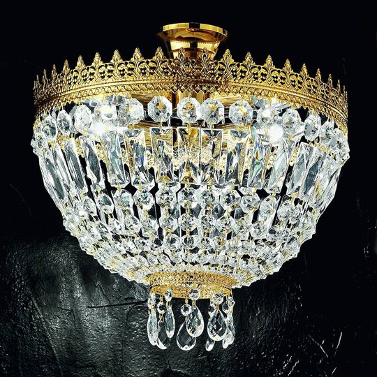 Taklampa Cupola, 24 karats förgyllning