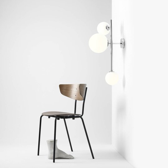 Vägglampa Dione, 3 lampor, krom