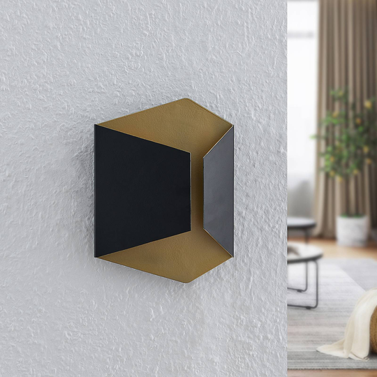 Lindby Anjaya LED-vägglampa, svart